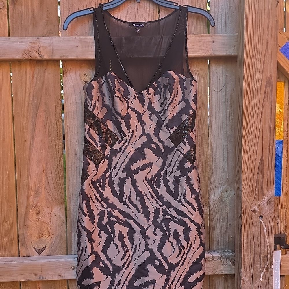 Black and Tan Animal Print Dress